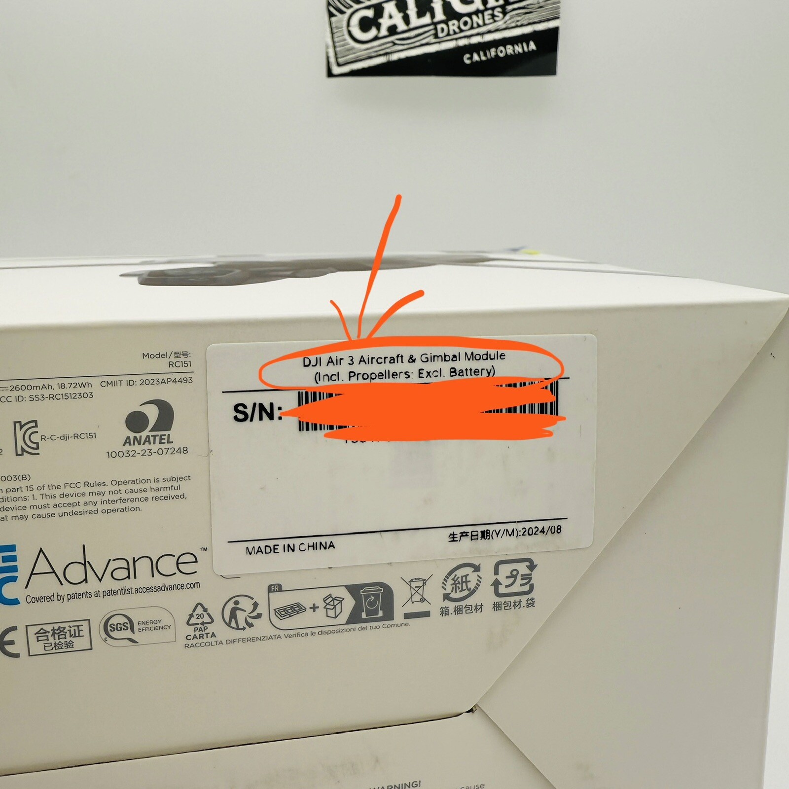 DJI Air 3 Replacement Drone (Aircraft Only) – New, Can Purchase DJI Care