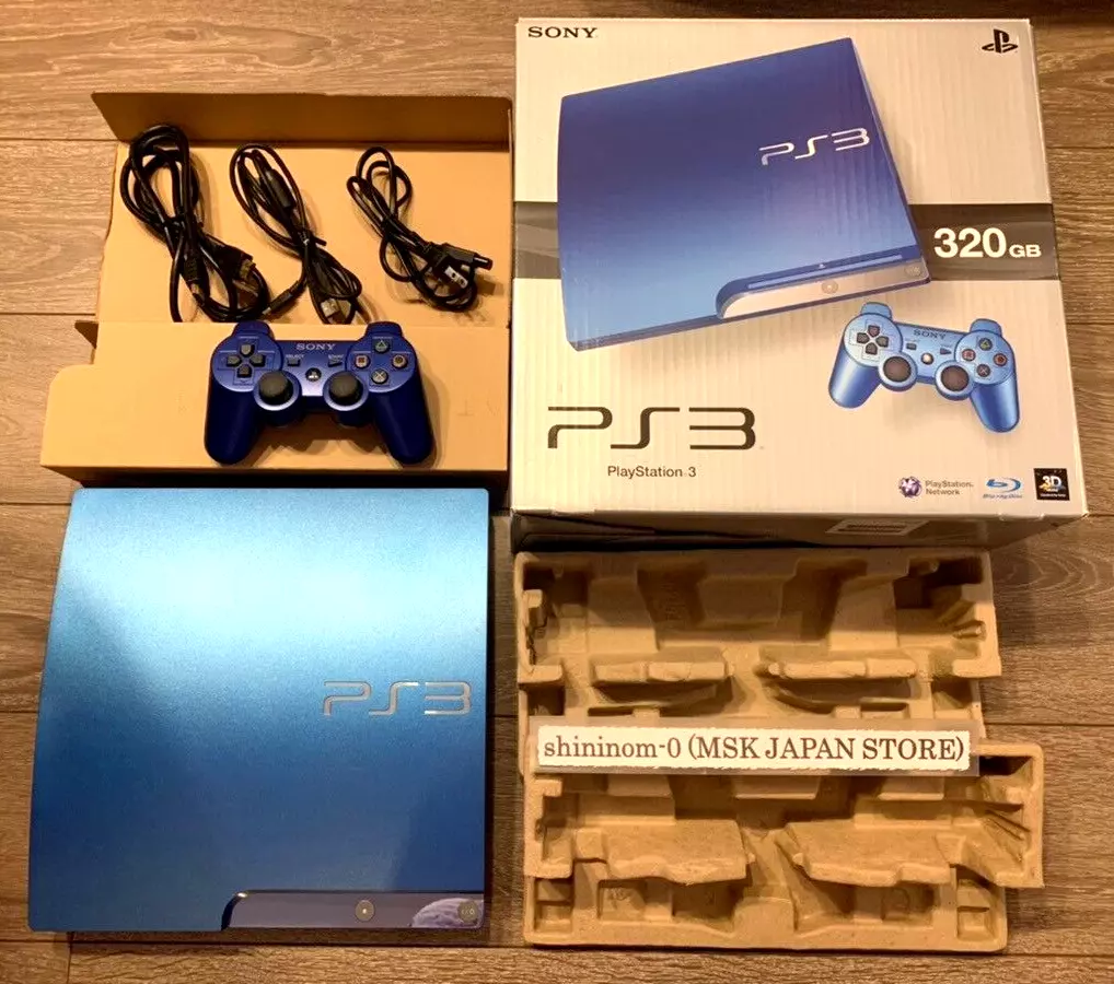 PS3 Splash Blue CECH-3000B SB 320GB Different color controller PlayStation3  SONY