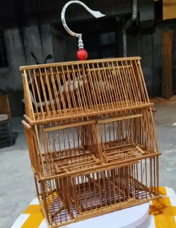New 6-Door Bambo Birdcage Repeating Trap Cage for Birds Catch Birds Softly 6
Opens in a new window o