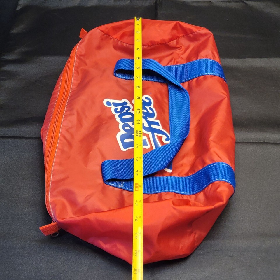 Vintage Pepsi Free Red Duffel Bag White Logo 15" Duffle Carry On Gym