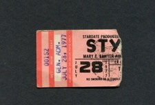 Original 1977 Styx Concert Ticket Stub La Crosse Wisconsin Grand Illusion Tour