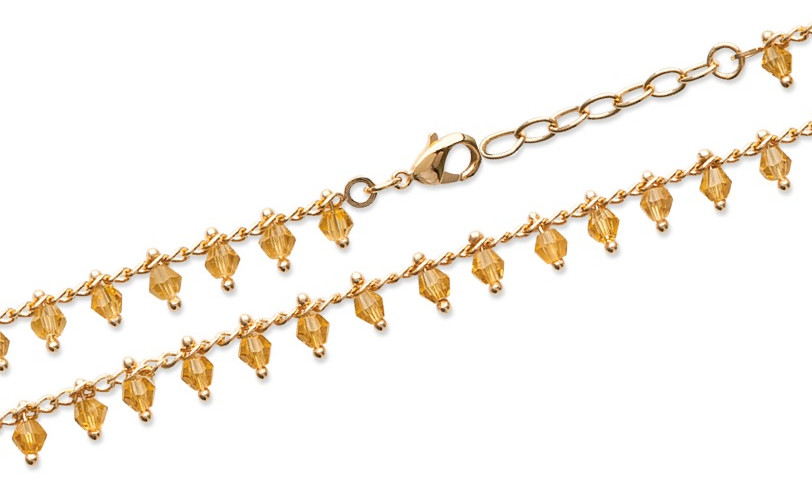 Bracelet pampilles or 18 carats et cristal : le cadeau idéal pour femme