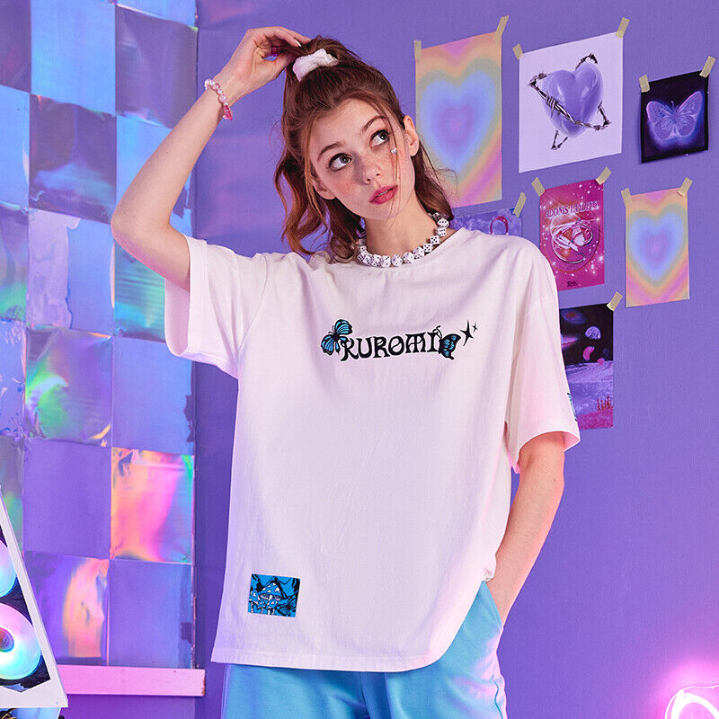 Kuromi T-Shirt Unifree Butterfly Loose Sweet Cool Top T-SHIRTS short anime new