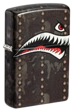 Zippo Lighter: Fighter Plane Nose Art, Shark Teeth - 540 Color 81434