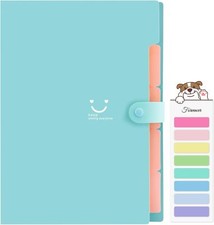 Accordion File Organizer, Letter Size, 5 Pocket Expanding File Folder, Cute File