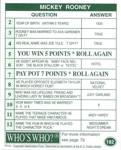 1995 WHO'S WHO? ⭐celebrity trivia⭐ Cards pack fresh (you pick) Free Shipping - Picture 366 of 402