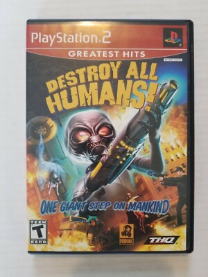 Destroy All Humans (Sony PlayStation 2 PS2, 2005) Complete W/ Manual