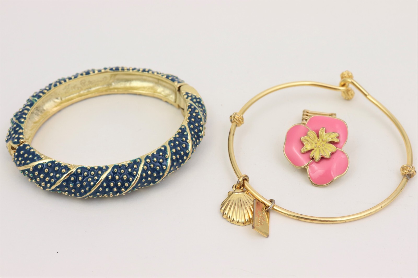 3 Piece Signed Lilly Pulitzer Jewelry Set Lot Charm B… Gem