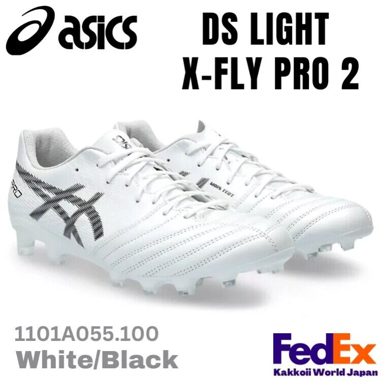 ASICS Soccer Cleats DS LIGHT X-FLY PRO 2 White/Black ASICS Soccer Cleats DS LIGHT X-FLY PRO 2 White/Black
