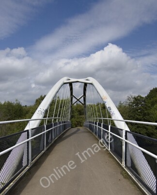 Photo 6x4 Halfpenny Bridge, Tinsley Templeborough Bridge carrying the foo c2010