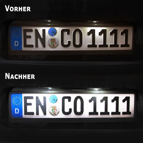 LED Kennzeichenbeleuchtung Weiß 6000K für Seat Toledo 1 1L 91-99 - Picture 9 of 9