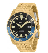 Invicta Pro Diver Rotating Bezel Black Dial Yellow Gold Steel 39761 Men's Watch