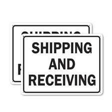 (2 Pack) Shipping And Receiving Warehouse OSHA ANSI Sign Decal Metal Plastic