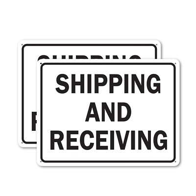 (2 Pack) Shipping And Receiving Warehouse OSHA ANSI Sign Decal Metal Plastic
