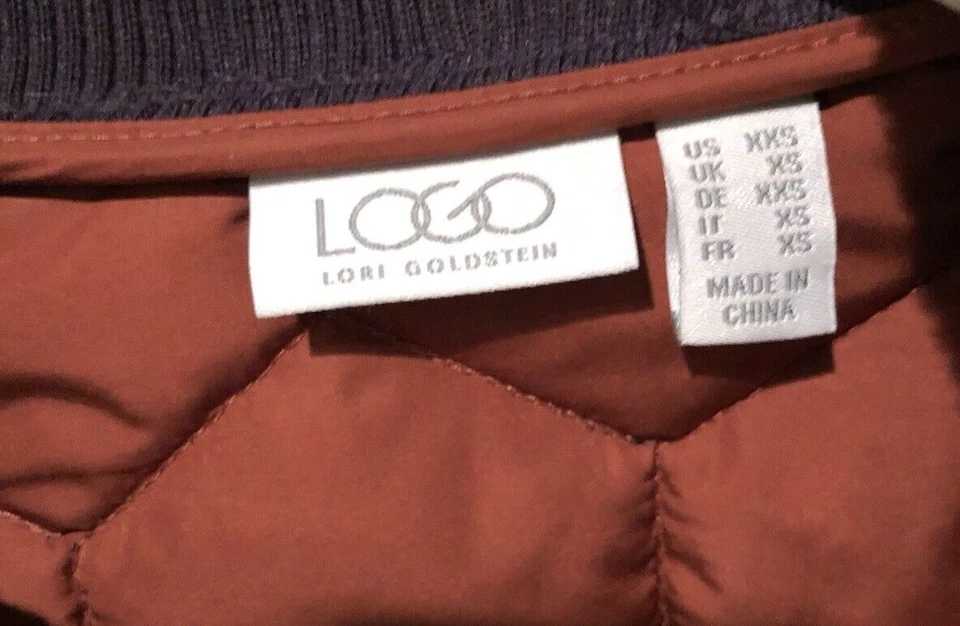 LOGO Lori Goldstein Eggplant Purple Quilted Coat US - XXS UK - XS Excellent Cond - Image 4 of 4