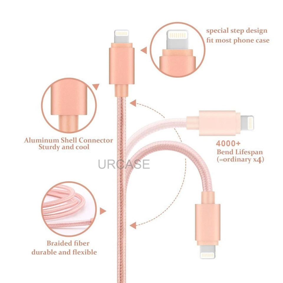 LOT MFI Cable 3/6/10FT Certified Braided USB Charger For iPhone 14 13 12 11 Pro - Image 3 of 4