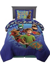 SCOOBY DOO 4-pc TWIN SIZE Comforter and Sheet Set, 4 Piece Kids Bedding SCOOB 