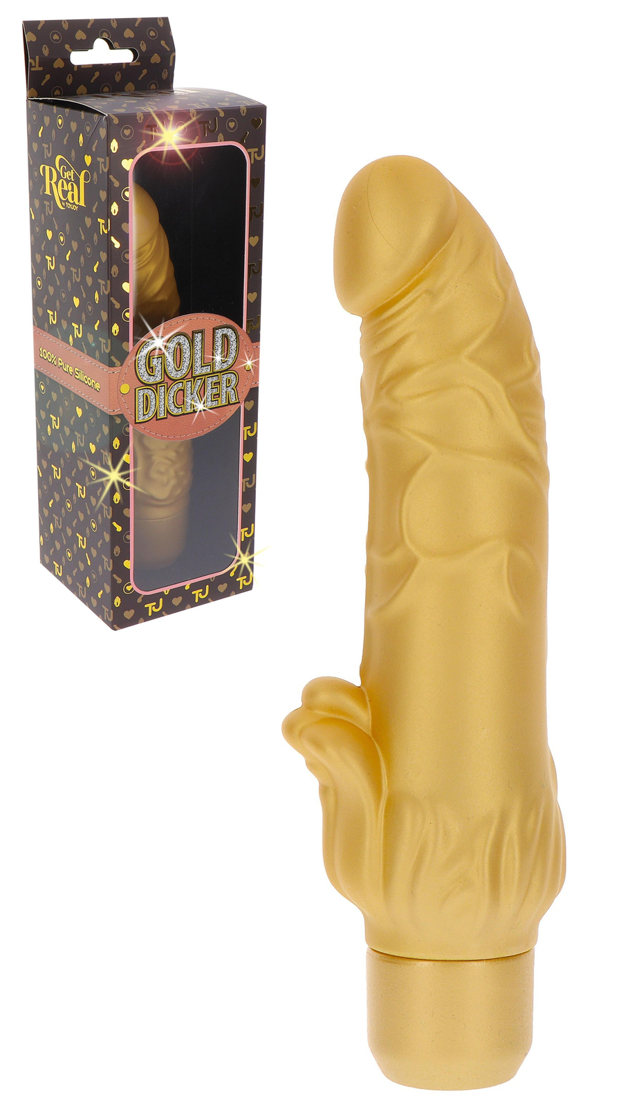 Vibratore realistico in silicone fallo vibrante dildo oro vaginale anale morbido