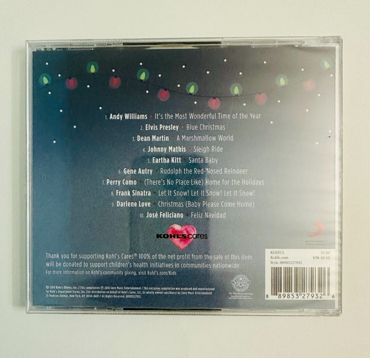 Christmas Time Back Home/美品CD Home For The Holidays CD Christmas Music Kohls Cares