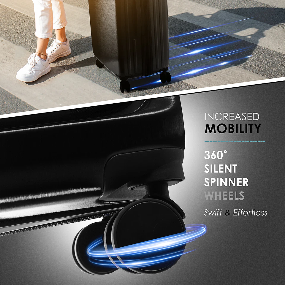 Juego de Equipaje Giratorio Expandible con Cerradura TSA, Colección Maleta Rígida Foto 4 de 4