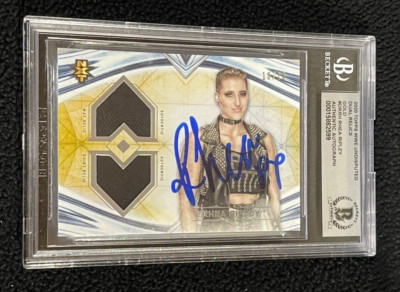 Rhea Ripley Signed 2020 Topps WWE Undisputed Relics Gold Rookie Card 10 ...