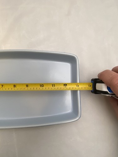 Restoration Hardware Vanity Dish Trinket Bathroom Tray Two Tone Blue 13” X 6 .5” - Picture 5 of 7