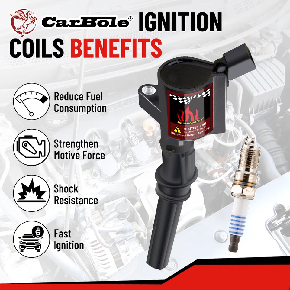 Pacote de bobina de ignição 8X e vela de ignição de irídio para Ford F-150 4.6L 5.4L V8 DG508 - Imagem 2 de 4