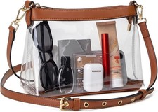 Clear Bag for Stadium Events, Clear Purses for Women, Stadium Approved Crossb...