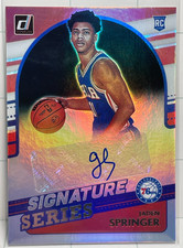 2021-22 Donruss - Jaden Springer - Signature Series RC Auto #SS-JSP 76ers