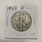 1943 D Walking Liberty 90% Silver Half Dollar 50c US Coin