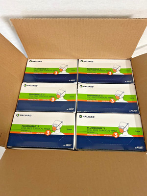 CASE OF 300 HALYARD FLUIDSHIELD ASTM 3 FOG-FREE SURGICAL MASK 48207 EN14683 II R