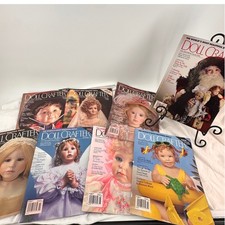 Vintage Doll Crafter Magazine 1995 Lot 8 Iss Patterns Porcelain Doll Making Exc