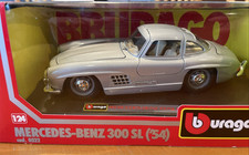 Burago 1954 Silver Mercedes-Benz 300 SL 1/24 Scale NIB Factory Mint Condition