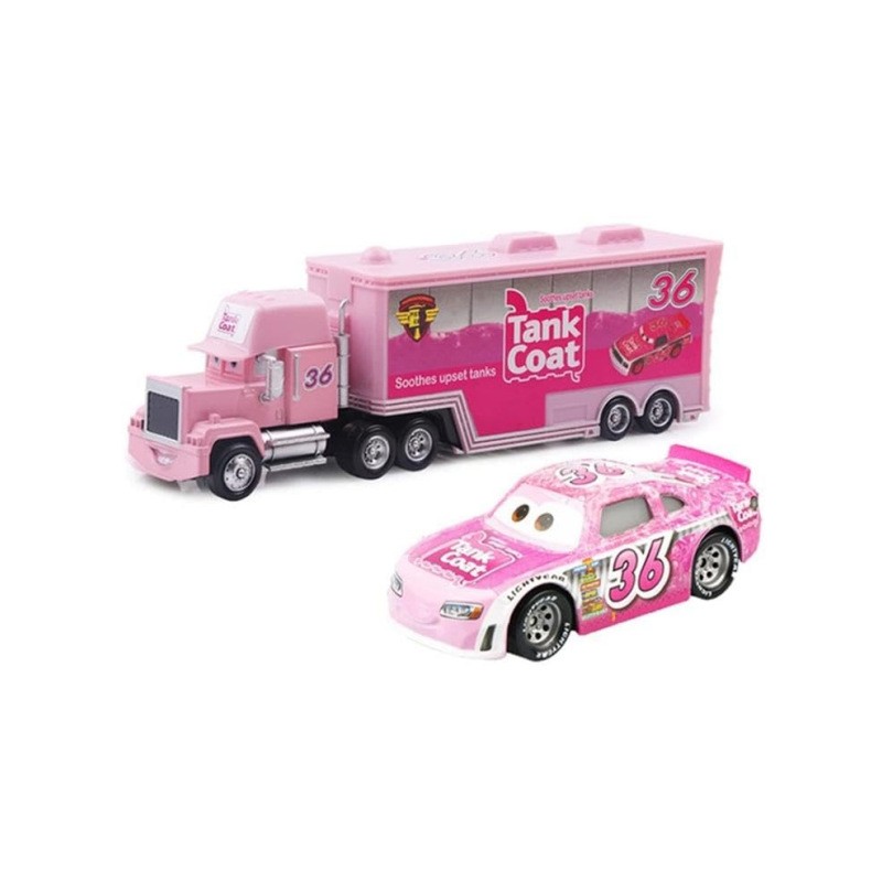 S Mack Truck & Lightning Mcqueen Diecast Metal 2-pack Toy Set