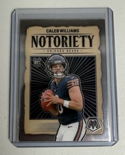 Caleb Williams 2024 Mosaic Notoriety Rookie Card Bears #18 RC. rookie card picture