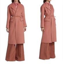 ZIMMERMANN Kaleidoscope Wool Wrap Coat In Lipstick. Size 1/S