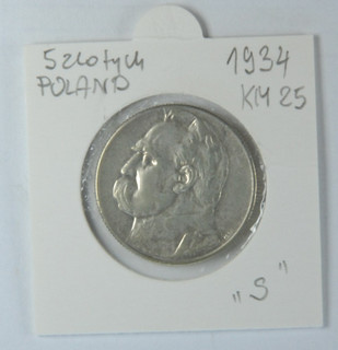Polen 5 Zloty 1934 Ag 750 11 g VZ 20. Jahrestag des Einmarsches der Ersten Kade