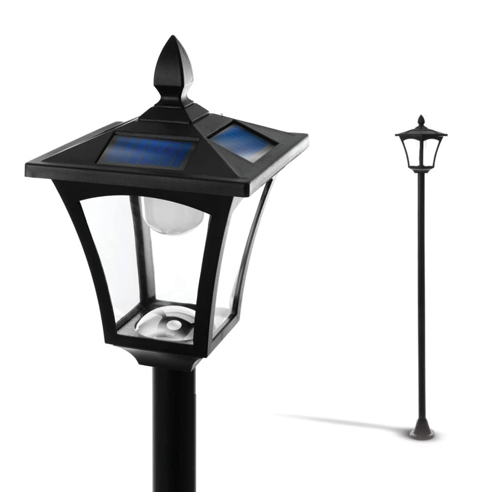 Лампа на солнечном фонарном столбе Home Zone Solar Light Pole Lamp 65 Декоративная наружная солнечная лампа ELI0993V Black