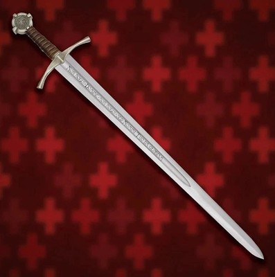 The Accolade Sword of the Knights Templar - Handmade Medieval Sword W/Scabbard