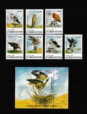 Usbekistan 1999 Greifvögel Set und Bogen UM