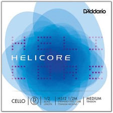 D'Addario Helicore Series Cello D String 1/2 Size