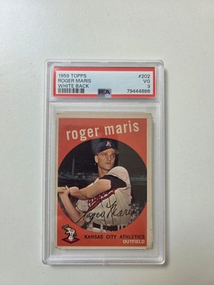 1959 Topps Roger Maris VAR #202a Athletics PSA 3