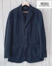 Vintage Ralph Lauren Men Jacket Polo Vi Navy Tailored Cotton Limited Edition VHT