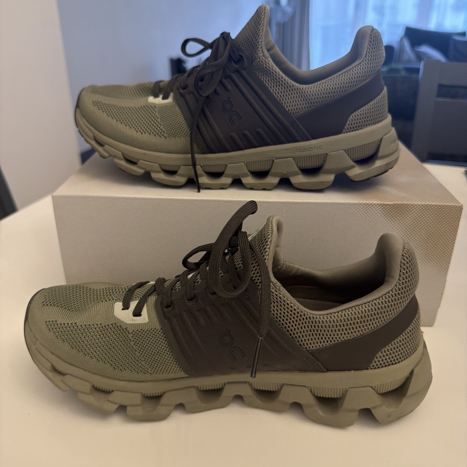 Boxed On Running Cloudswift 3 AD’s Men’s UK Size 8 Khaki Green FASTPOST image 2