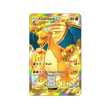 Charizard ex Pokémon Debit Credit Card Skin - Small Chip - Holographic