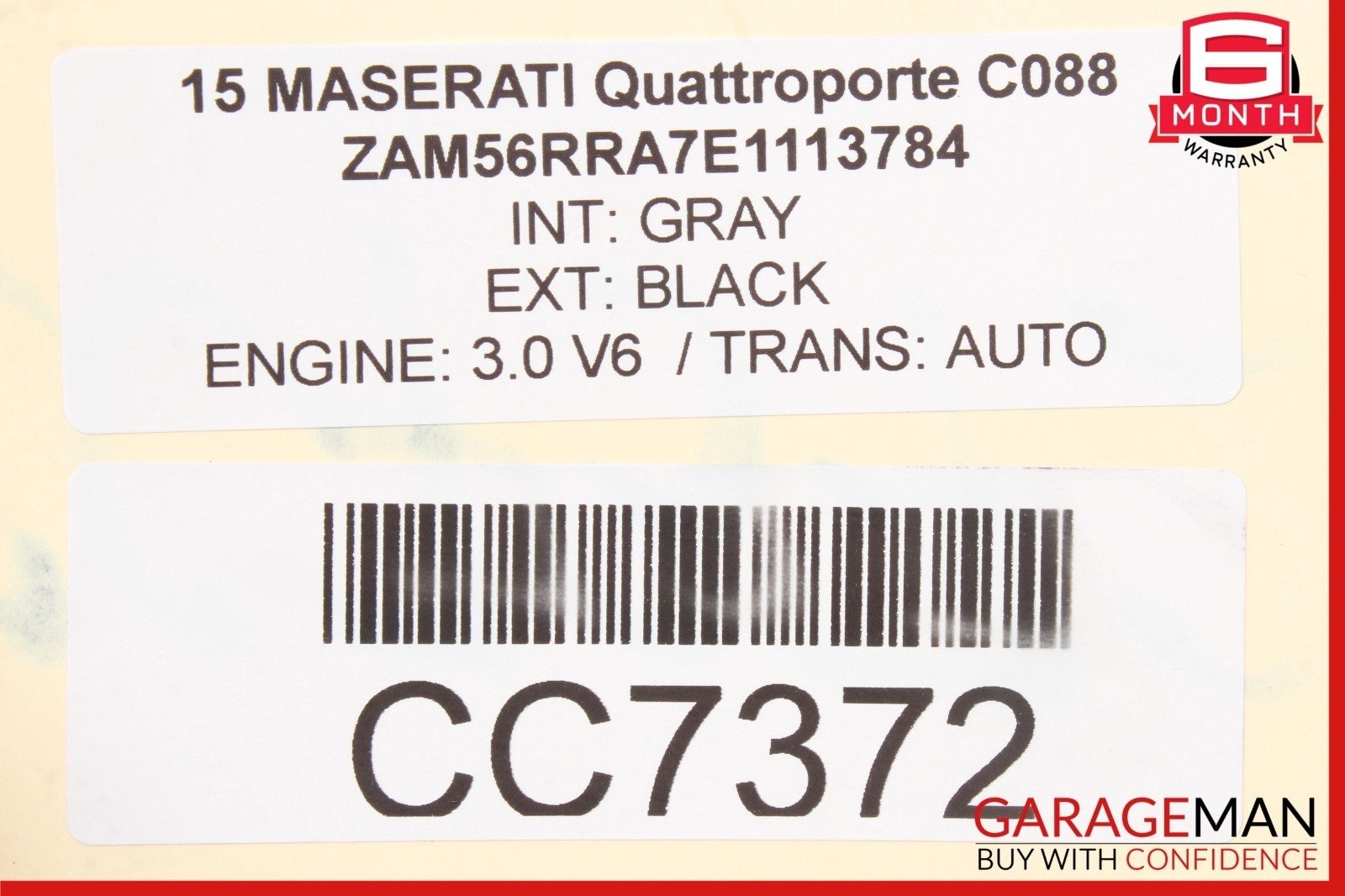 14-22 Maserati Quattroporte SQ4 M156 Rear Right Passenger Side Door Shell OEM
