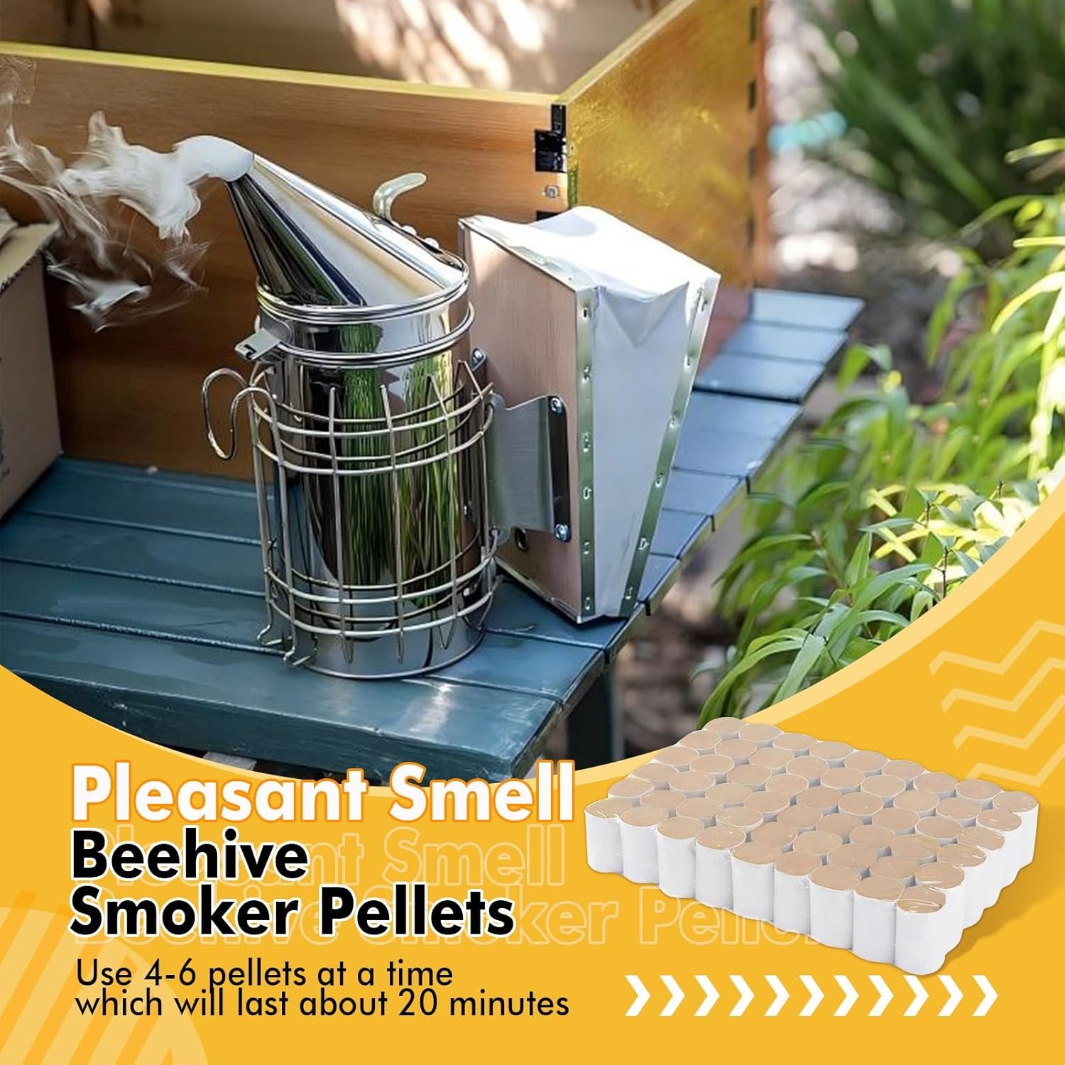 54PCS Bee Smoker Pellets Beekeeping Supplies Hive Inspection Natural