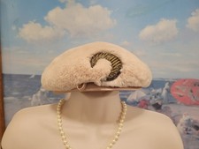 Celestial Embellished Vintage Fur Hat With Satin Trim