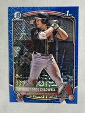 Slade Caldwell 2025 Bowman Mega Box 1st Blue Mojo /150 Refr. RC #BCP-21 DBacks