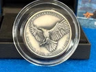 2023 Bald Eagle 1 Oz. Silver Antique High Relief Oglala Lakota Sioux $1 Coin OGP